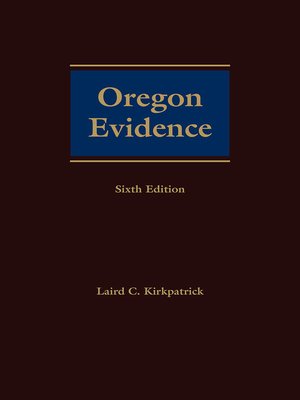 cover image of Oregon Evidence